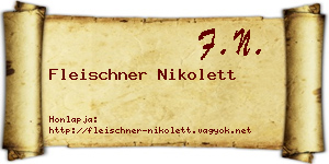 Fleischner Nikolett névjegykártya